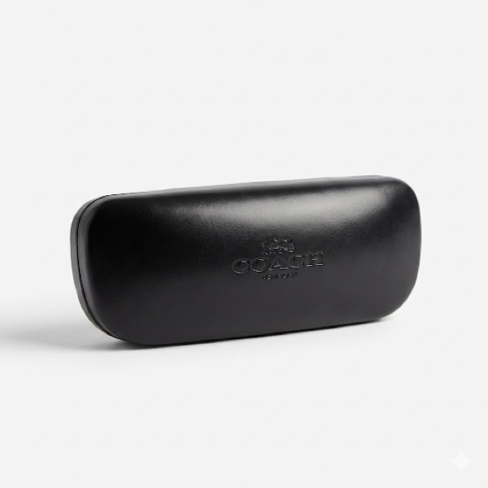 Coach eyeglass case replacement black leather hard case